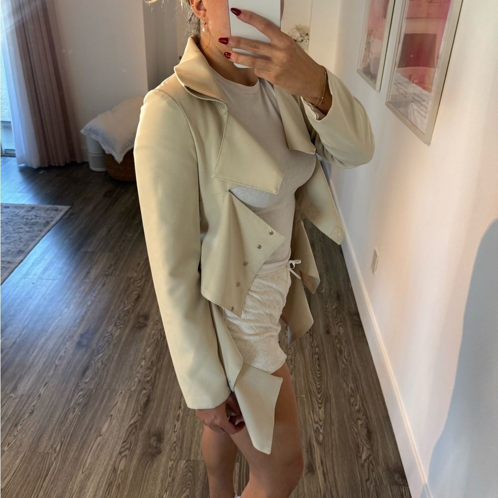 Cream Lightweight Button Front Jacket - Picture 2 of 3